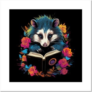 Opossum Reads Book Posters and Art